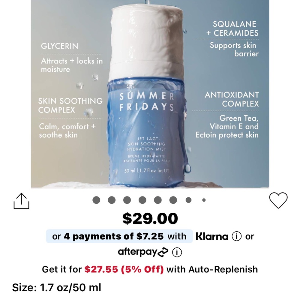 Summer Fridays Hydration Mist Mini - Picture 2 of 5